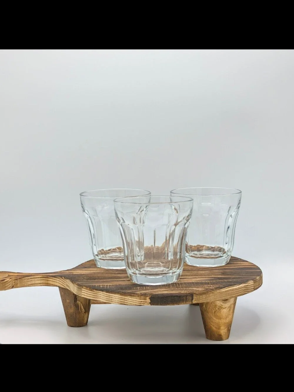Vintage Pasabahce Palaks Baroque Paneled Glasses Set of 3